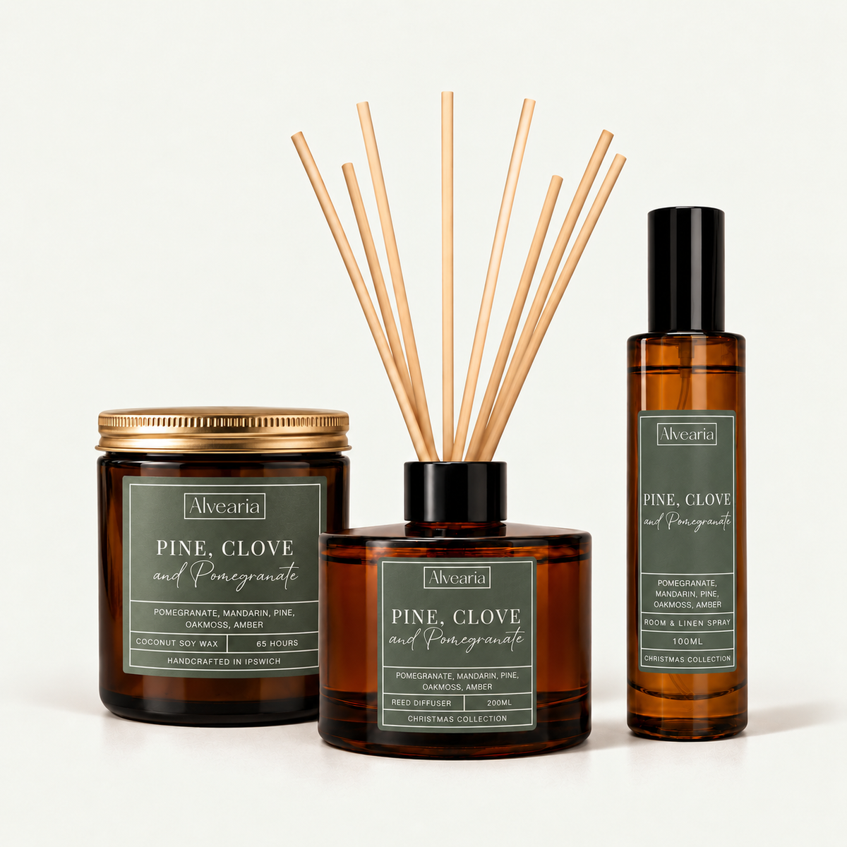 Pine, Clove & Pomegranate Scent Set